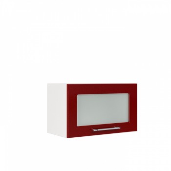 Бруклин ШВГС 600 Шкаф верхний горизонтальный со стеклом (Бетон белый/корпус Белый) в Ужанихе - uzhaniha.mebel54.com | фото
