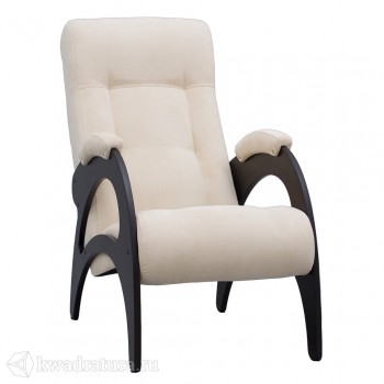 Кресло для отдыха Неаполь Модель 9 без лозы (Венге-эмаль/Ткань Ваниль Verona Vanilla) в Ужанихе - uzhaniha.mebel54.com | фото