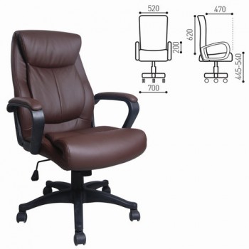 Кресло офисное BRABIX Enter EX-511 (коричневый) в Ужанихе - uzhaniha.mebel54.com | фото