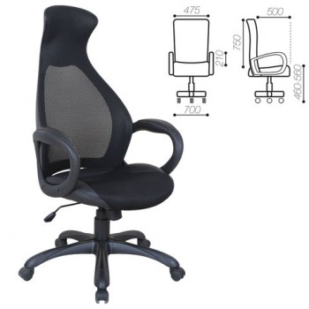 Кресло офисное BRABIX Genesis EX-517 (черное) в Ужанихе - uzhaniha.mebel54.com | фото