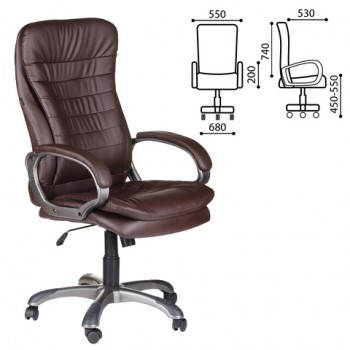 Кресло офисное BRABIX Omega EX-589 (коричневое) в Ужанихе - uzhaniha.mebel54.com | фото