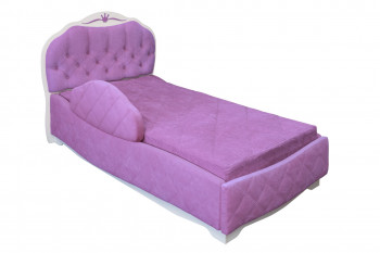 Кровать 190 Гармония Lux 67 Светло-фиолетовый (мягкий бортик) в Ужанихе - uzhaniha.mebel54.com | фото