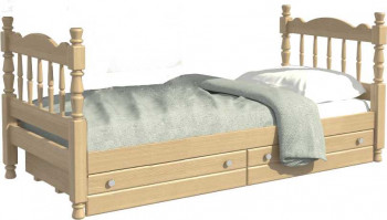 Кровать одинарная Аленка из массива сосны 800*1890 Сосна в Ужанихе - uzhaniha.mebel54.com | фото