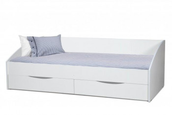 Кровать одинарная "Фея - 3" (симметричная) New/(белый / белый / ДВПО: белый) в Ужанихе - uzhaniha.mebel54.com | фото