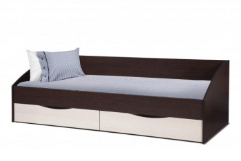 Кровать одинарная "Фея - 3" (симметричная) New (венге / вудлайн кремовый / ДВПО: белый) в Ужанихе - uzhaniha.mebel54.com | фото