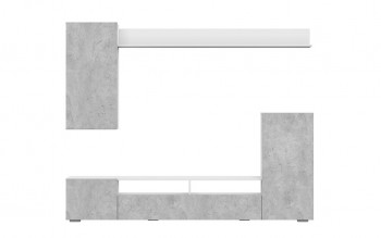 Мебель для гостиной МГС 4 (Белый/Цемент светлый) в Ужанихе - uzhaniha.mebel54.com | фото