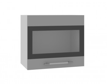 Ройс ВПГСФ 500 Шкаф верхний горизонтальный со стеклом с фотопечатью высокий (Графит софт/корпус Серый) в Ужанихе - uzhaniha.mebel54.com | фото