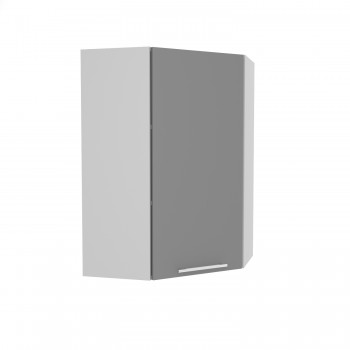 Ройс ВПУ 600 Шкаф верхний угловой высокий (Графит софт/корпус Серый) в Ужанихе - uzhaniha.mebel54.com | фото