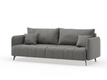 Валериан диван трёхместный прямой Стальной, ткань RICO FLEX 9292 в Ужанихе - uzhaniha.mebel54.com | фото